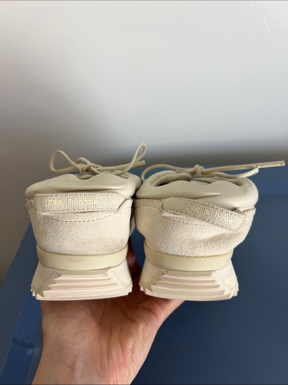 Rag & Bone retro runner 2.0 vanilla cream sneakers trainers 37.5 minimalist - Picture 4 of 11